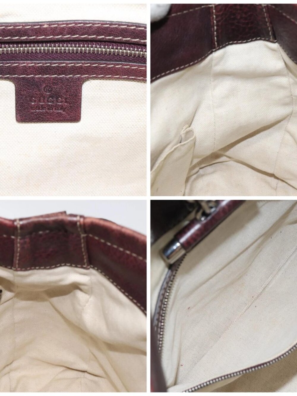 GUCCI Shoulder Bag Leather Brown Silver 247400 - Picture 15 of 16